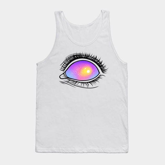 Psychedelic Eye. Raibow color Tank Top by OccultOmaStore